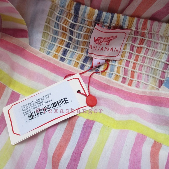 NWT Banjanan Daniella Dress M Medium Candy Stripe - Picture 15 of 16